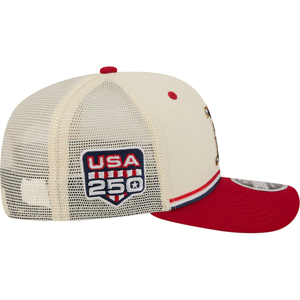 MLB Boston Red Sox New Era 2026 4th of July 9SEVENTY Stretch Snapback Hat - Cream - Image 5