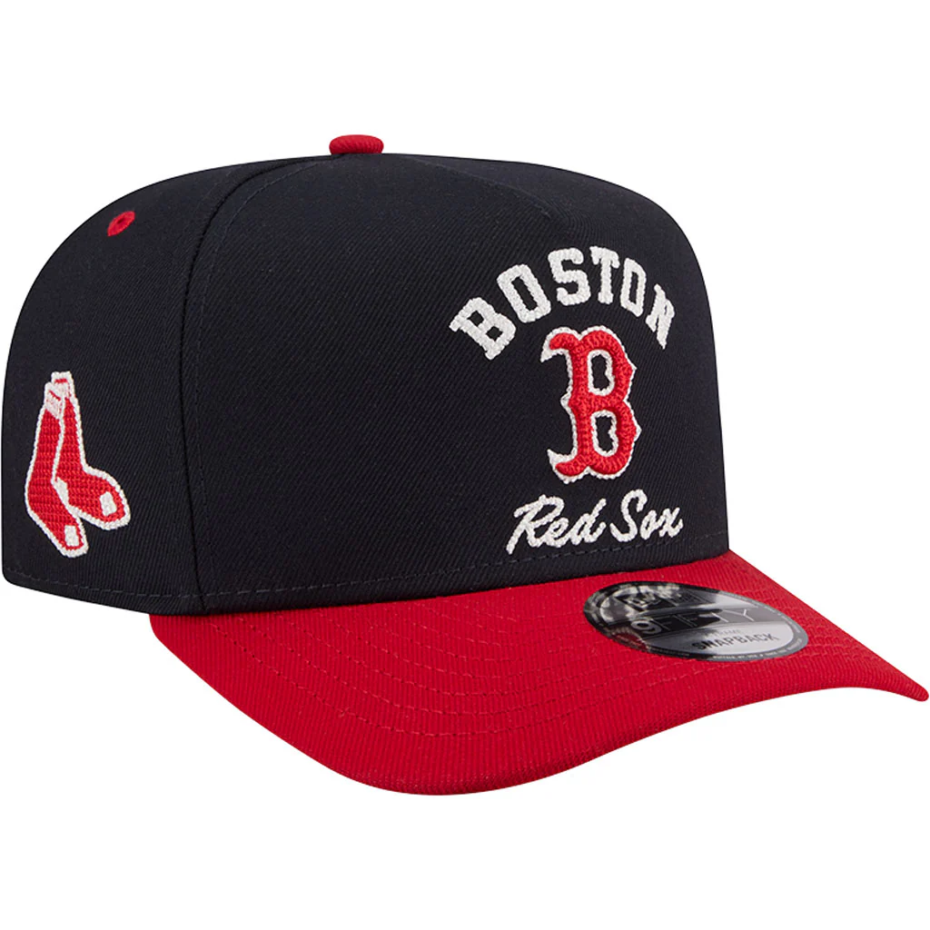 MLB Boston Red Sox New Era Arched 9FIFTY A-Frame Snapback Hat - Navy - Image 2