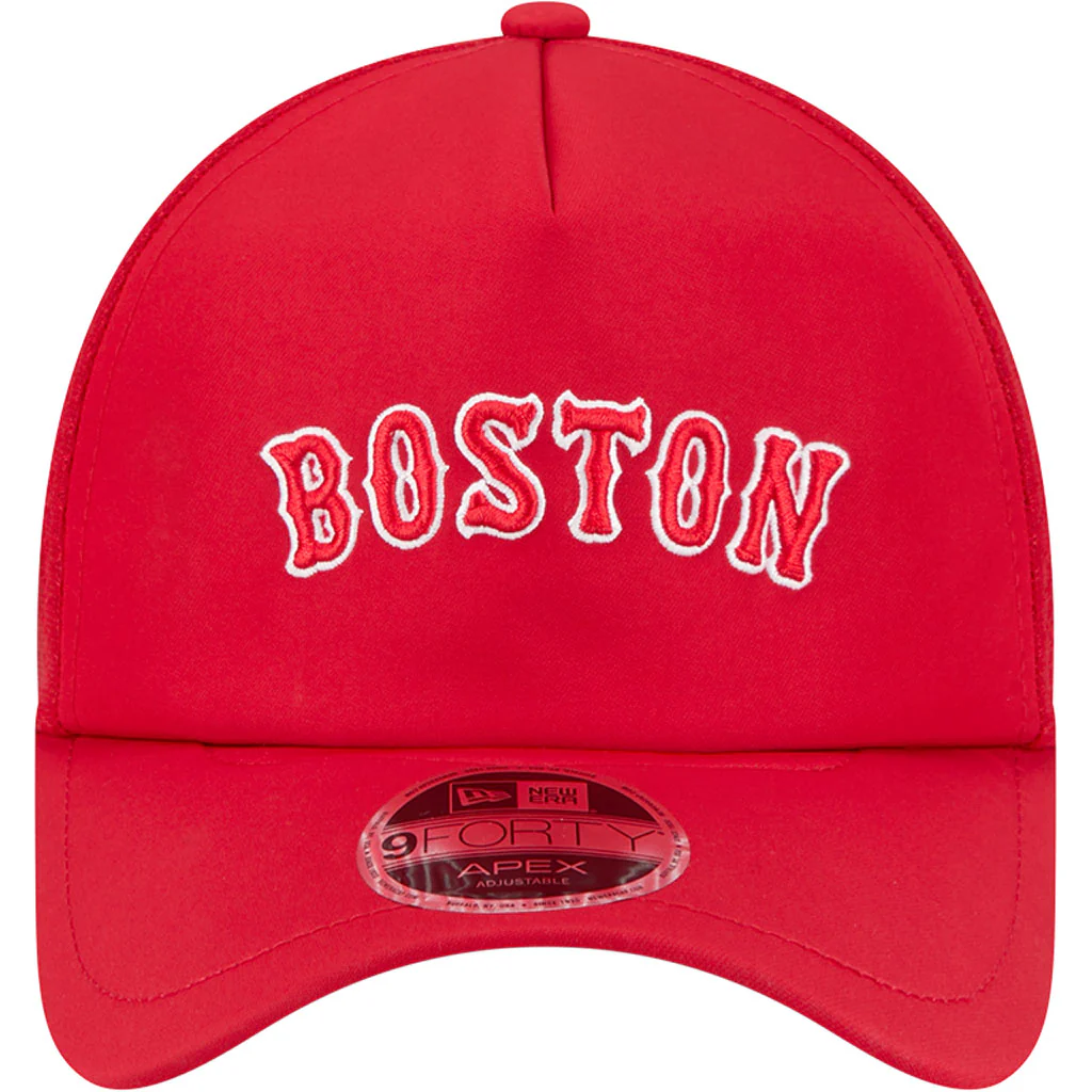 MLB Boston Red Sox New Era Batting Practice Apex 9FORTY Snapback Hat - Red - Image 3