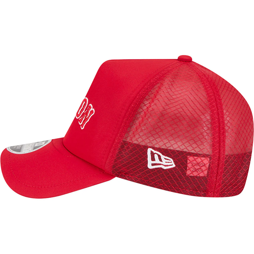 MLB Boston Red Sox New Era Batting Practice Apex 9FORTY Snapback Hat - Red - Image 4