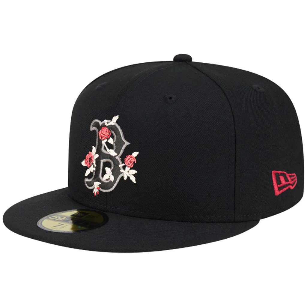 MLB Boston Red Sox New Era Black Roses 59FIFTY Fitted Hat - Black