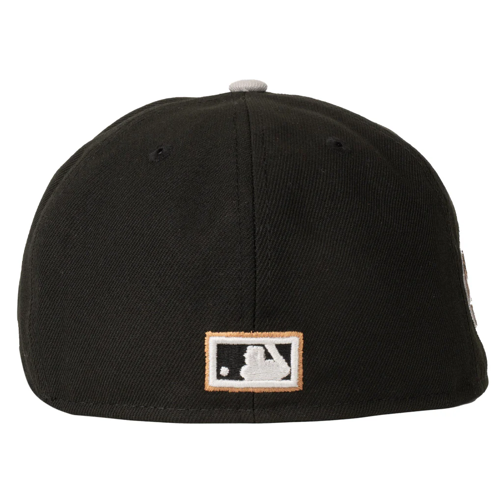 MLB Boston Red Sox New Era Gray Outline Logo 59FIFTY Fitted Hat - Black - Image 4