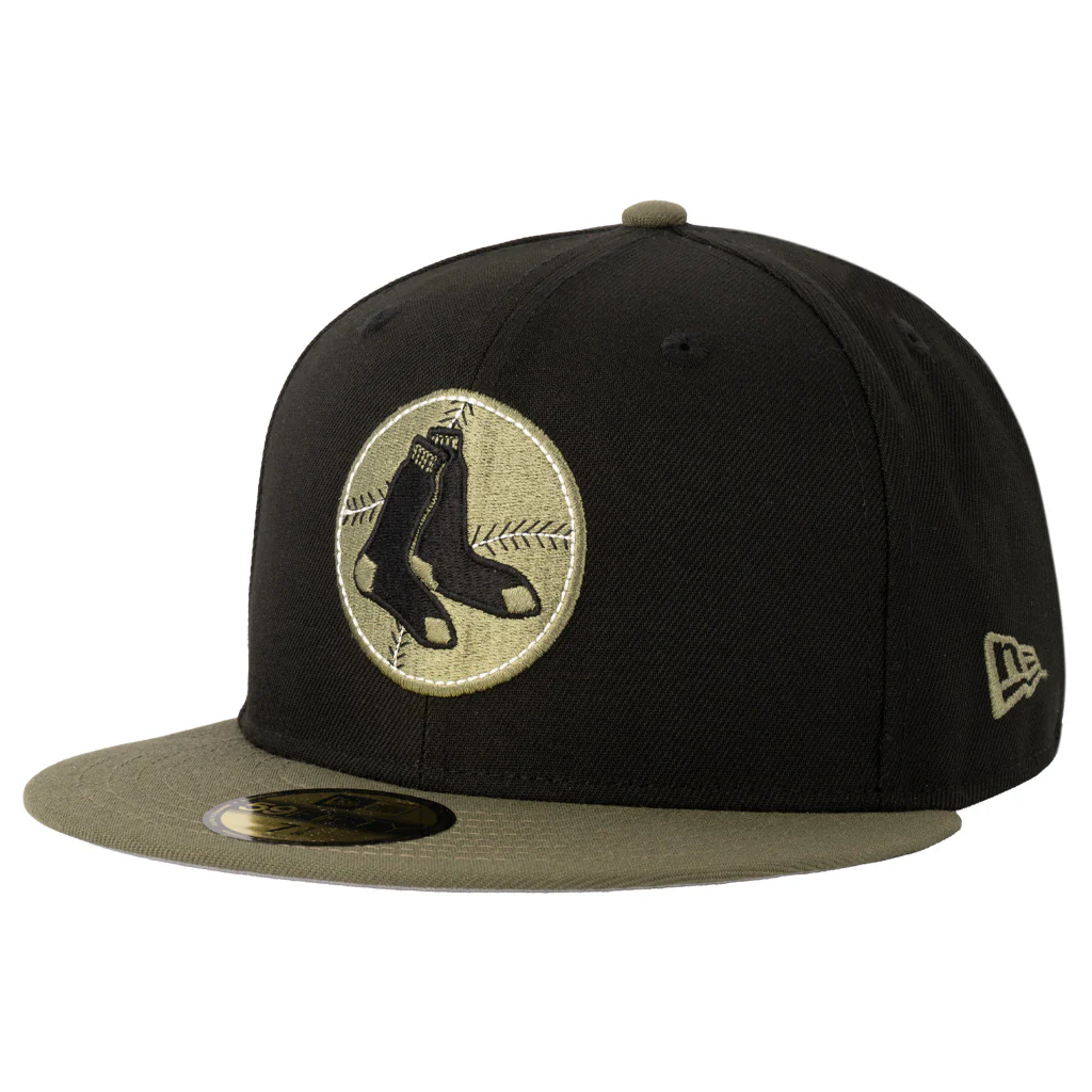 MLB Boston Red Sox New Era Midnight Jungle 59FIFTY Fitted Hat - Black - Image 2