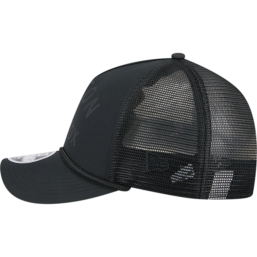 MLB Boston Red Sox New Era Minimalist 9FORTY M-Crown Snapback Trucker Hat - Black - Image 4