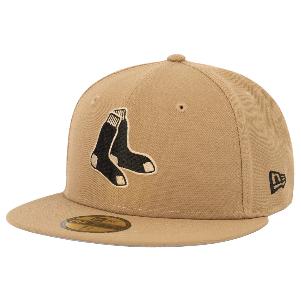 MLB Boston Red Sox New Era Mocha 59FIFTY Fitted Hat - Khaki
