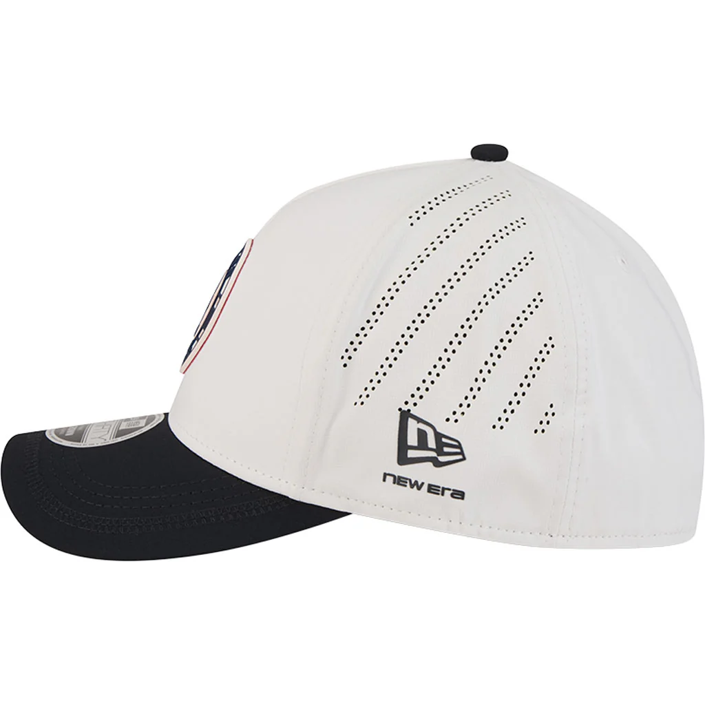 MLB Boston Red Sox New Era Patch 39THIRTY M-Crown Flex Fit Hat - White - Image 4