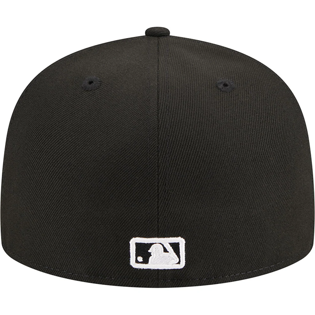 MLB Boston Red Sox New Era Side Patch Black & White 59FIFTY Fitted Hat - Black - Image 6