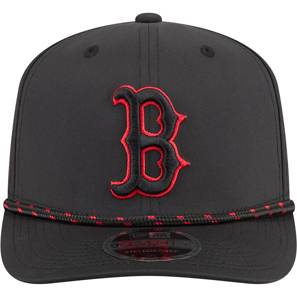 MLB Boston Red Sox New Era Sport 9SEVENTY Stretch Snap Hat - Black - Image 3