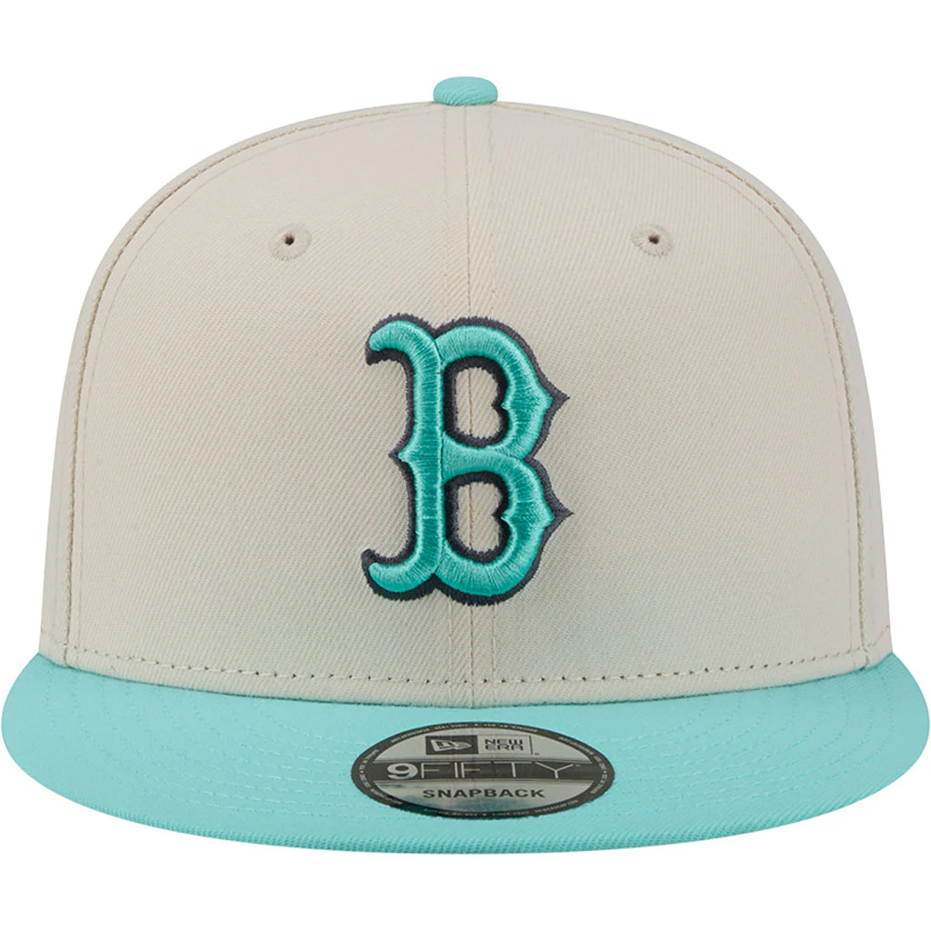 MLB Boston Red Sox New Era Two-Tone Aqua 9FIFTY Snapback Hat - Light cream - Image 3