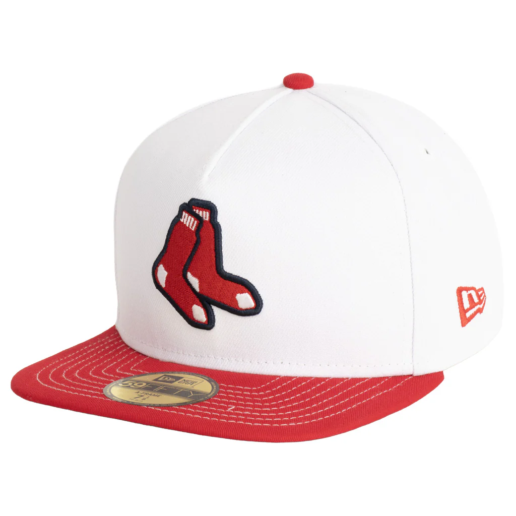 MLB Boston Red Sox New Era Two-Tone OTC 59FIFTY A-Frame Fitted Hat - White