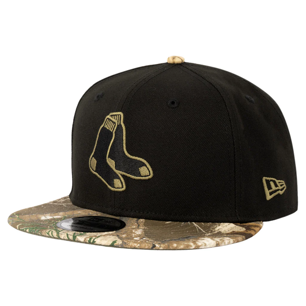 MLB Boston Red Sox New Era Two-Tone Real Tree Shadow 9FIFTY Snapback Hat - Black