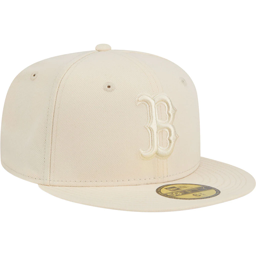 MLB Boston Red Sox New Era Vanilla 59FIFTY Fitted Hat - Cream - Image 2