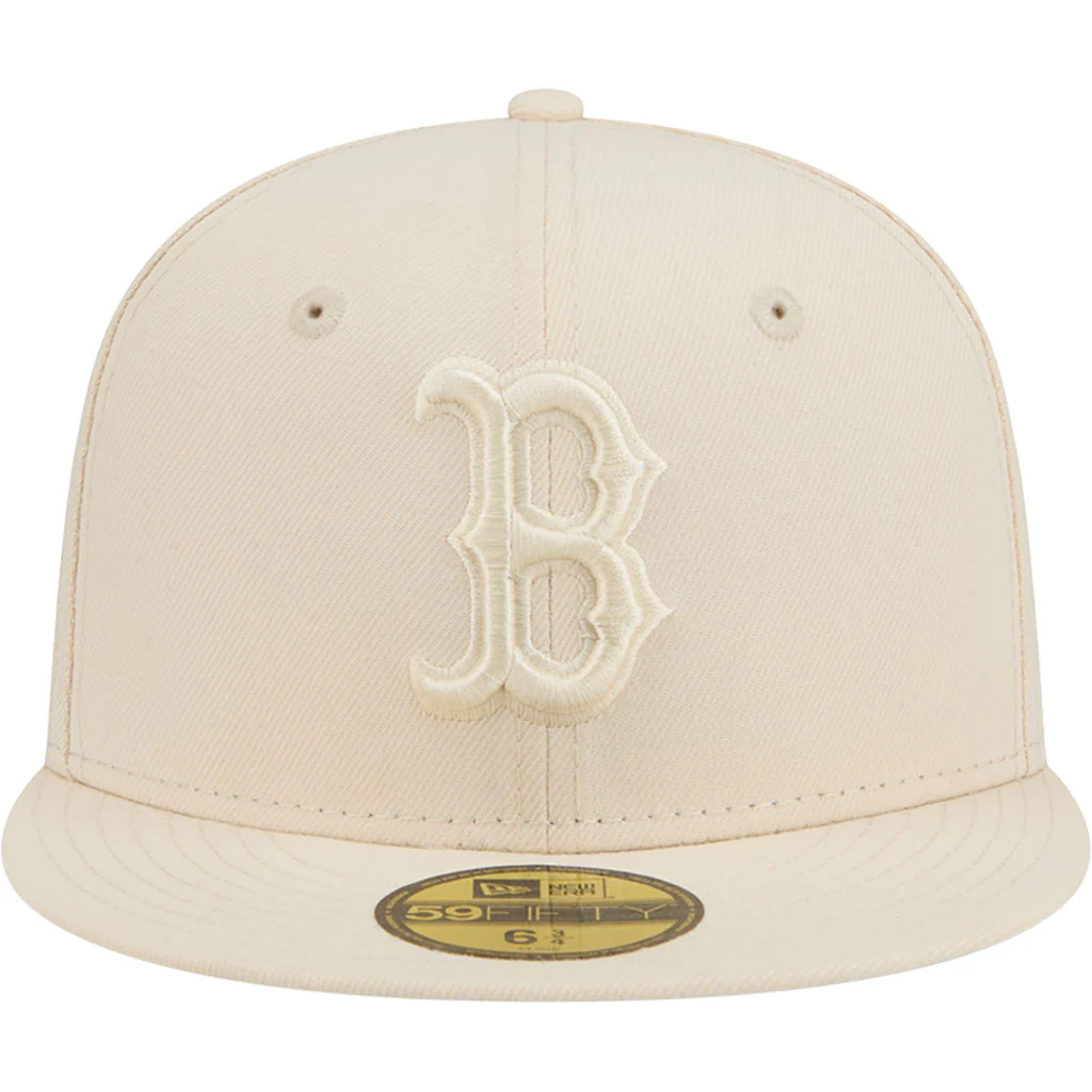 MLB Boston Red Sox New Era Vanilla 59FIFTY Fitted Hat - Cream - Image 3