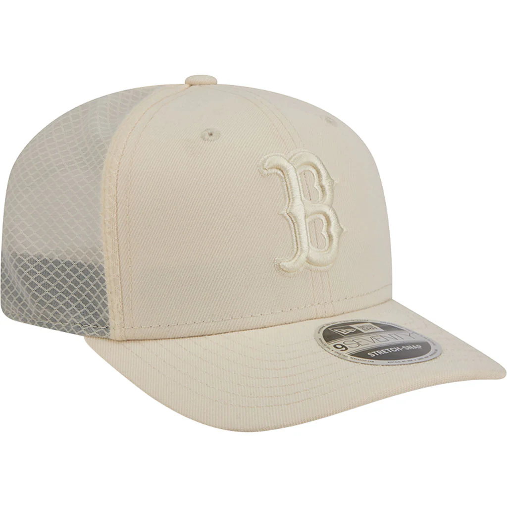 MLB Boston Red Sox New Era Vanilla 9SEVENTY Stretch Snap Hat - Cream - Image 2