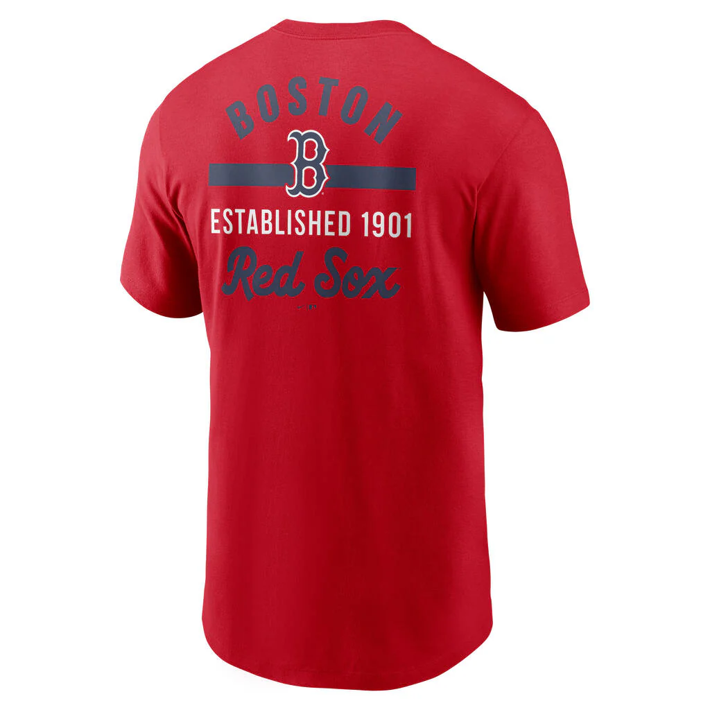 MLB Boston Red Sox Nike 2-Hit Cotton T-Shirt - Red - Image 3