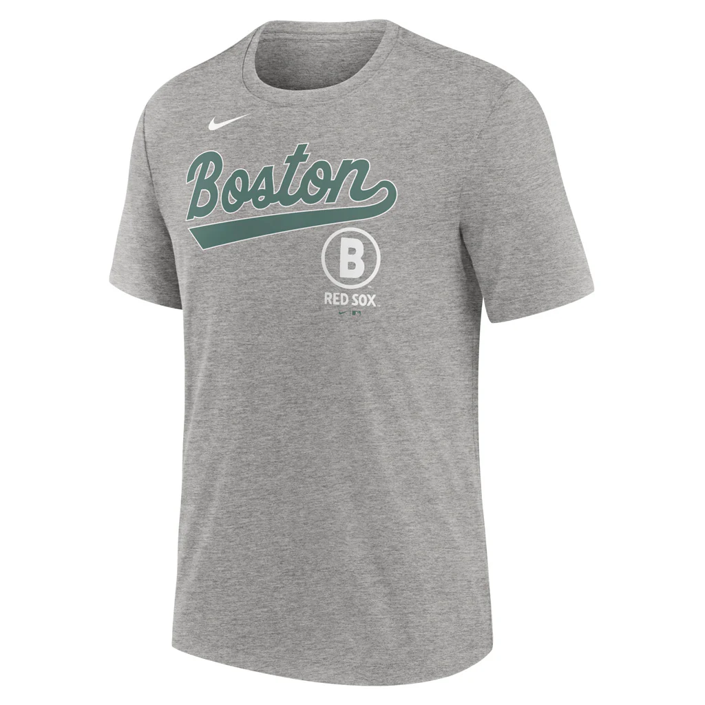 MLB Boston Red Sox Nike 2025 City Connect City Tri-Blend T-Shirt - Gray - Image 2