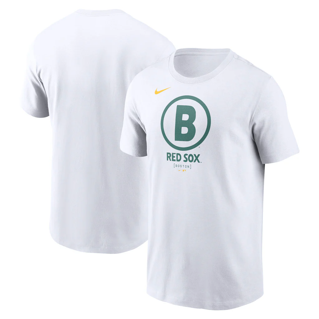 MLB Boston Red Sox Nike 2025 City Connect Large Logo T-Shirt - White