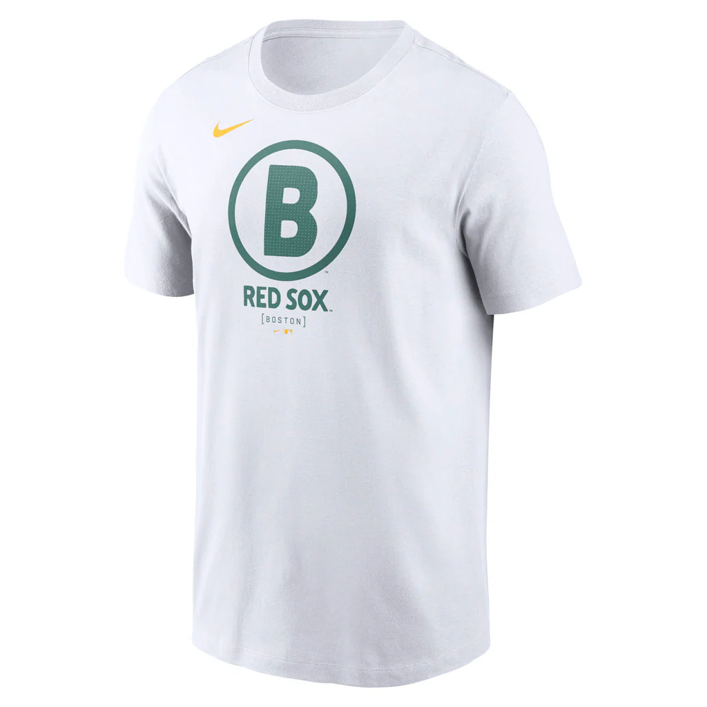 MLB Boston Red Sox Nike 2025 City Connect Large Logo T-Shirt - White - Image 2