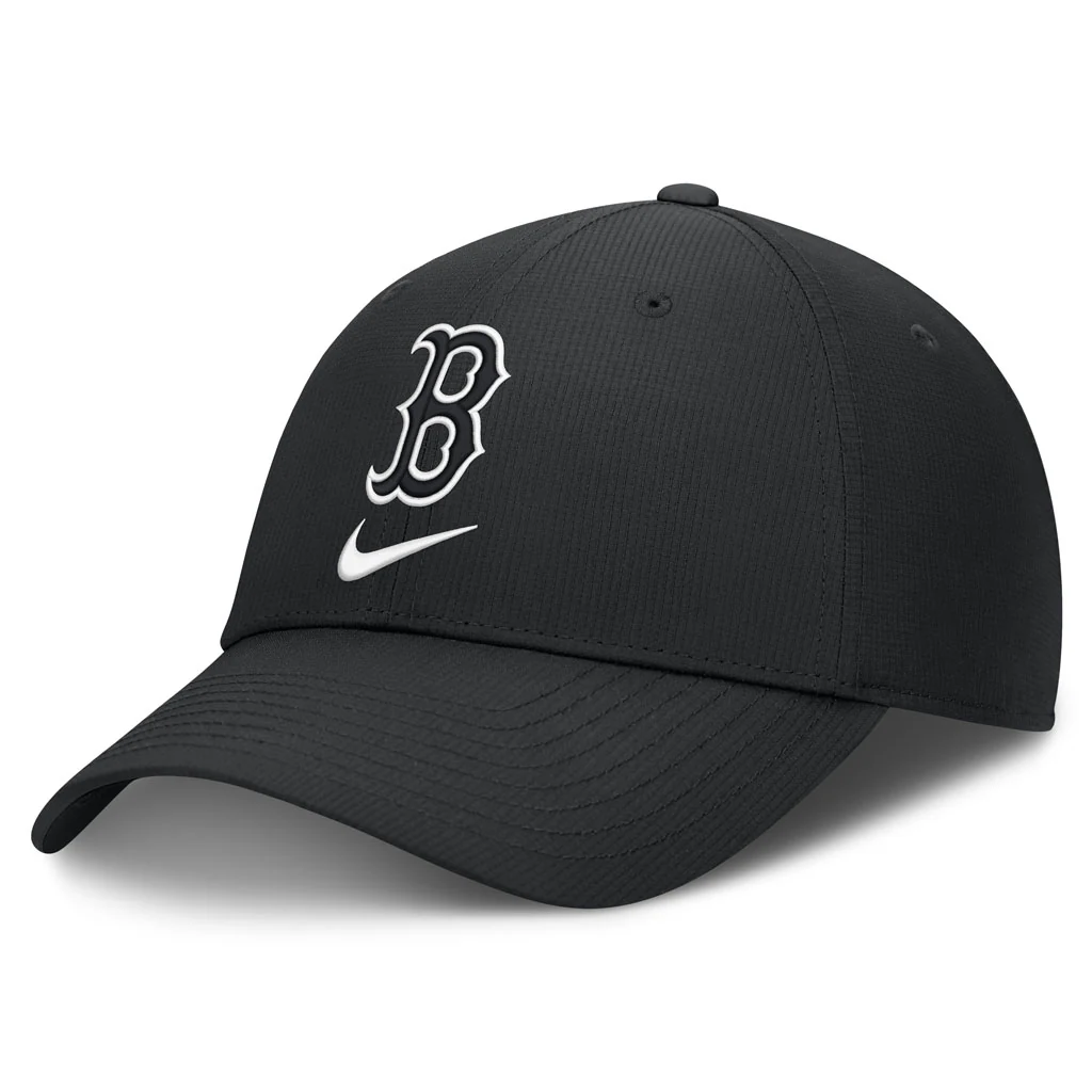 MLB Boston Red Sox Nike Black & White Ripstop Structured Adjustable Hat - Black