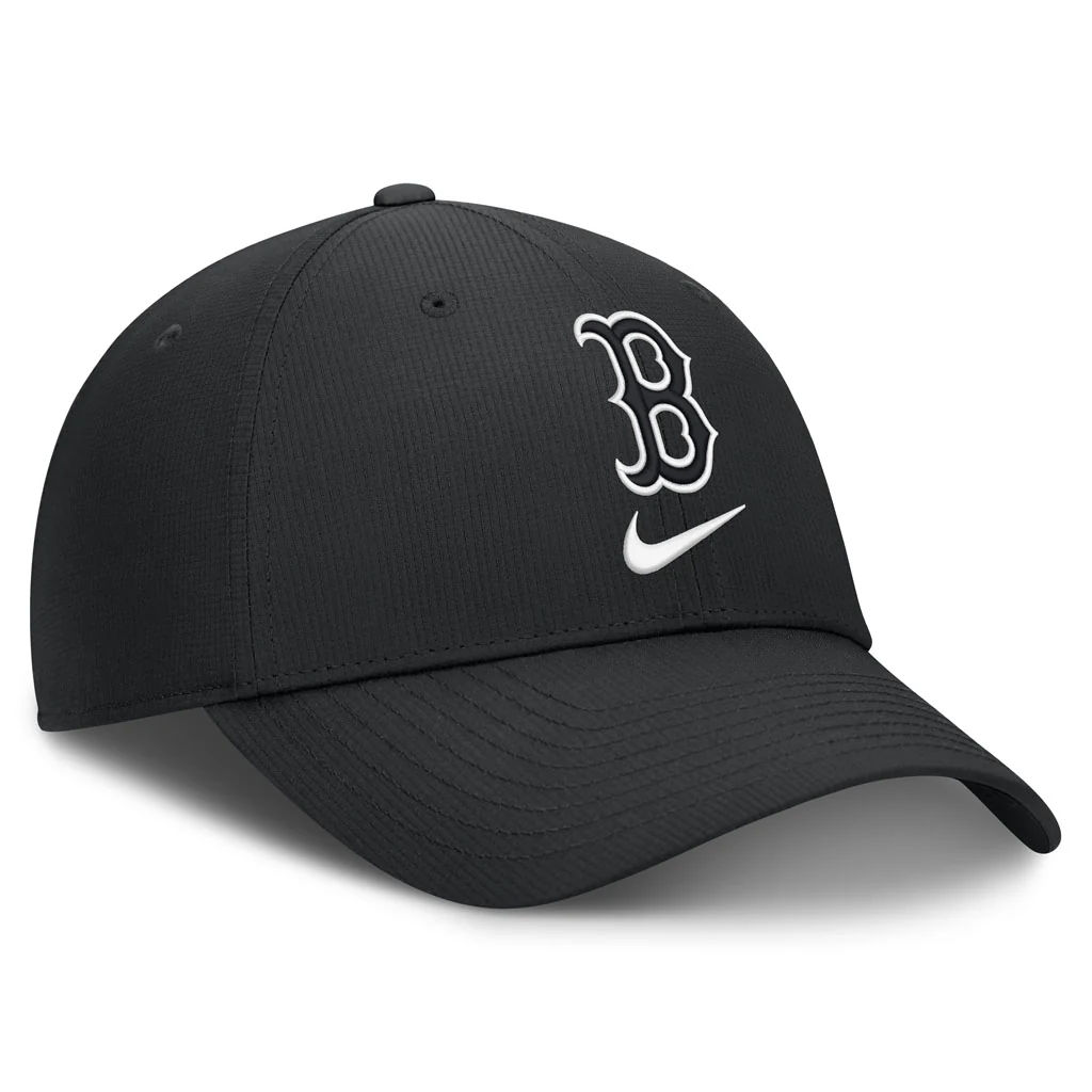 MLB Boston Red Sox Nike Black & White Ripstop Structured Adjustable Hat - Black - Image 3