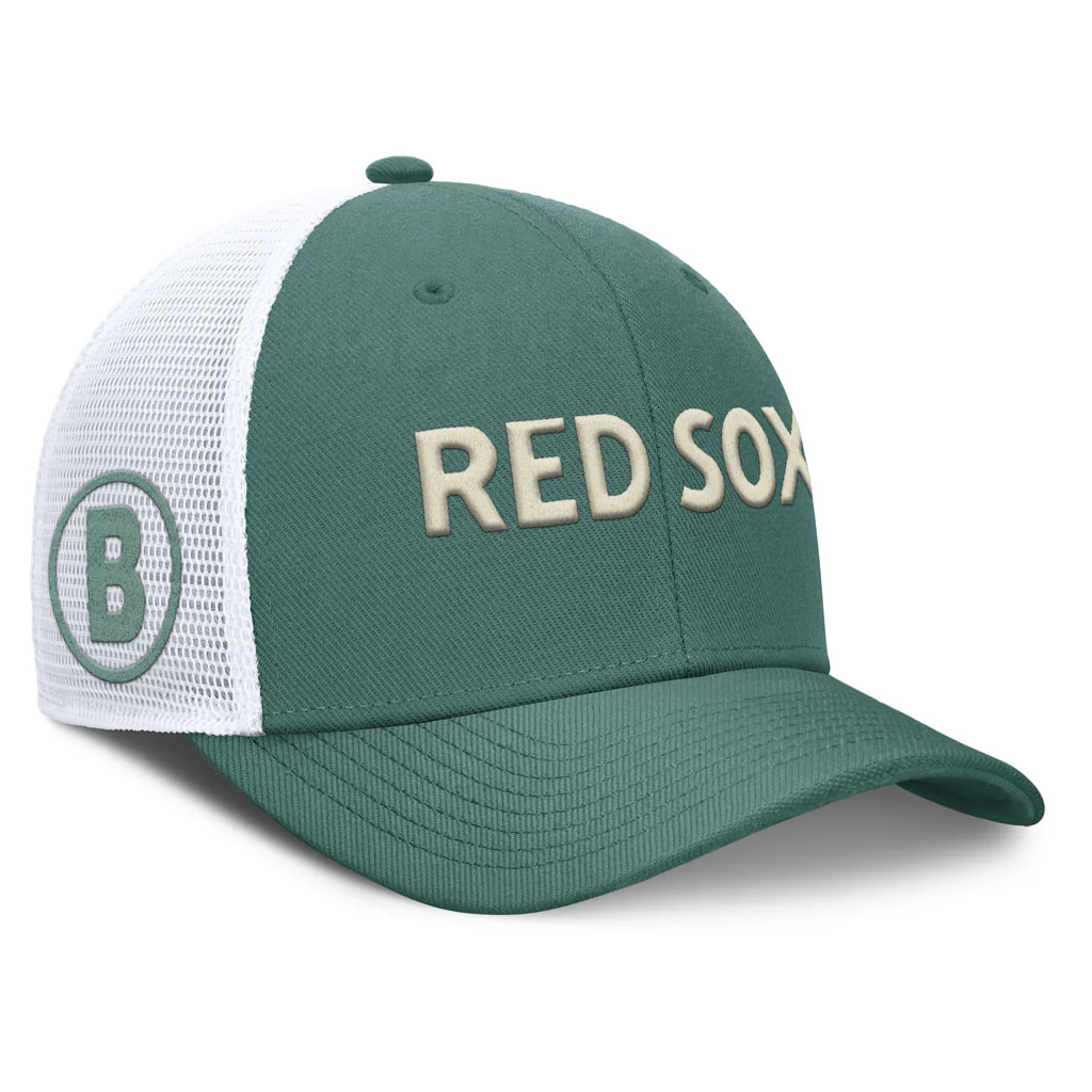 MLB Boston Red Sox Nike Citty Connect Dri-Fit Structured Trucker Adjustable Hat - Green - Image 2