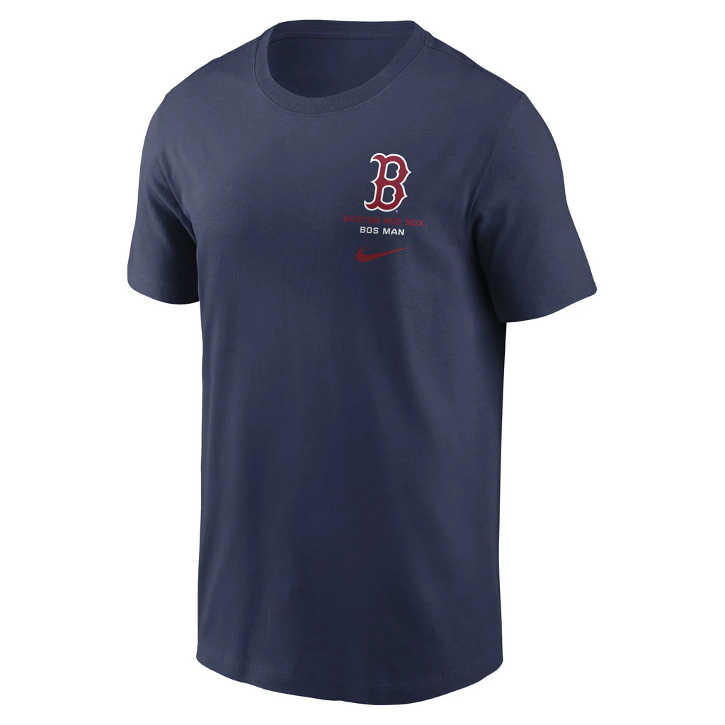 MLB Boston Red Sox Nike Two-Hit Cotton T-shirt - Navy - Image 2