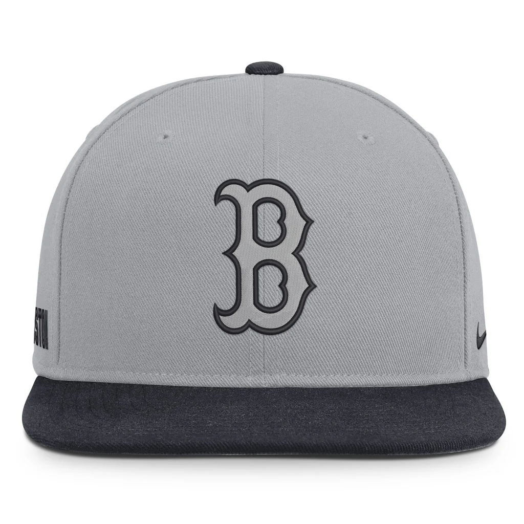 MLB Boston Red Sox Nike Two-Tone Primetime Pro Snapback Hat - Graphite - Image 3