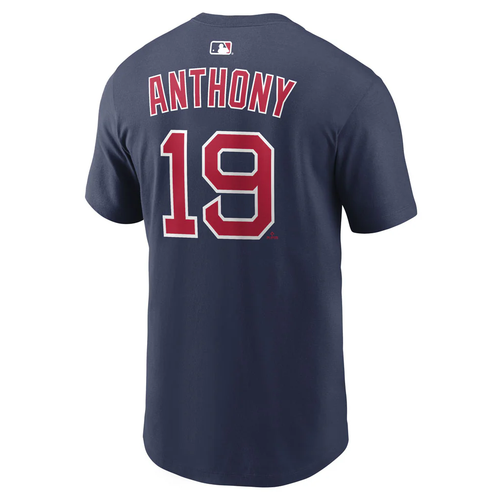 MLB Boston Red Sox Roman Anthony Nike Home Name & Number T-Shirt - Navy - Image 3