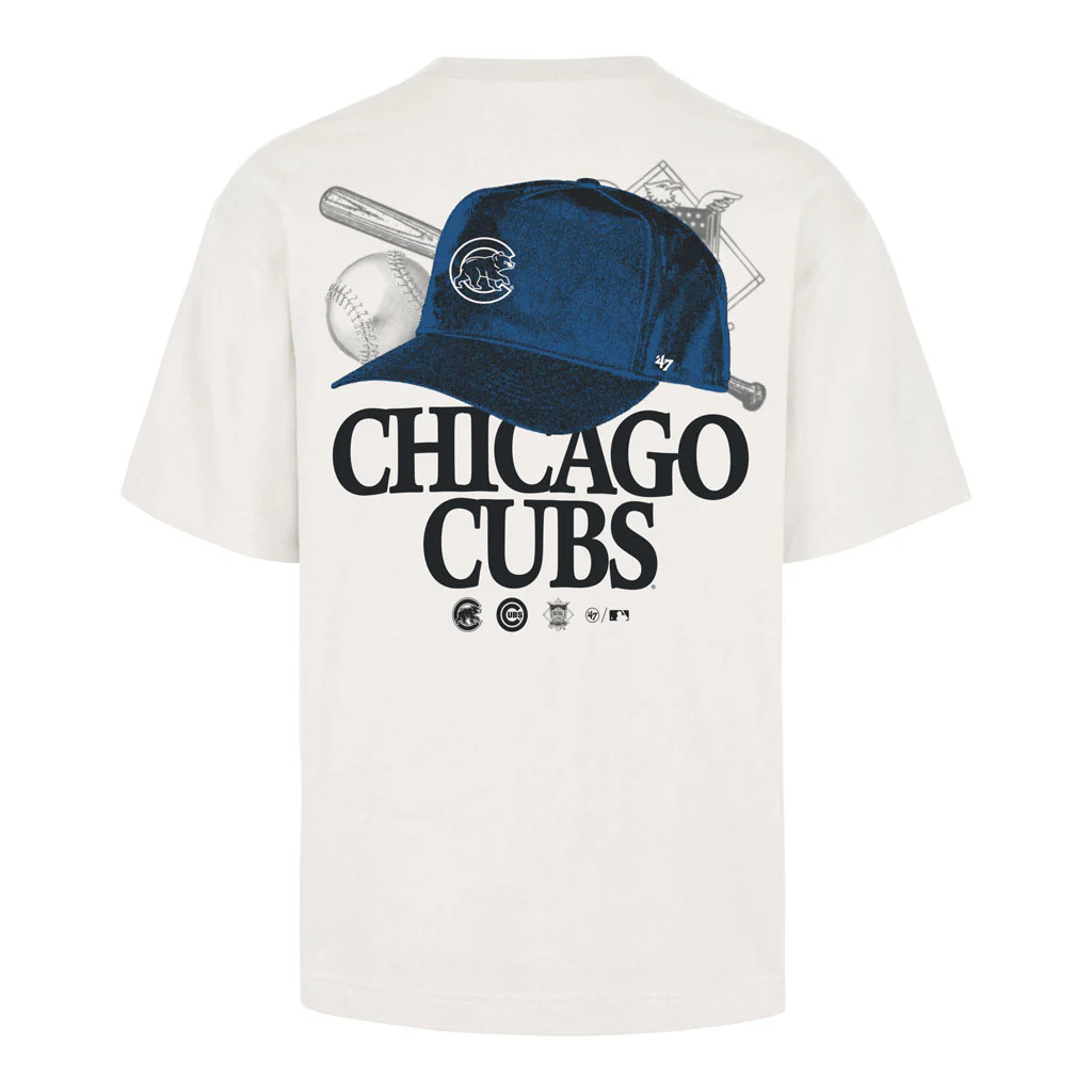 MLB Chicago Cubs '47 In The Paper Foundation T-Shirt - Sand - Image 2