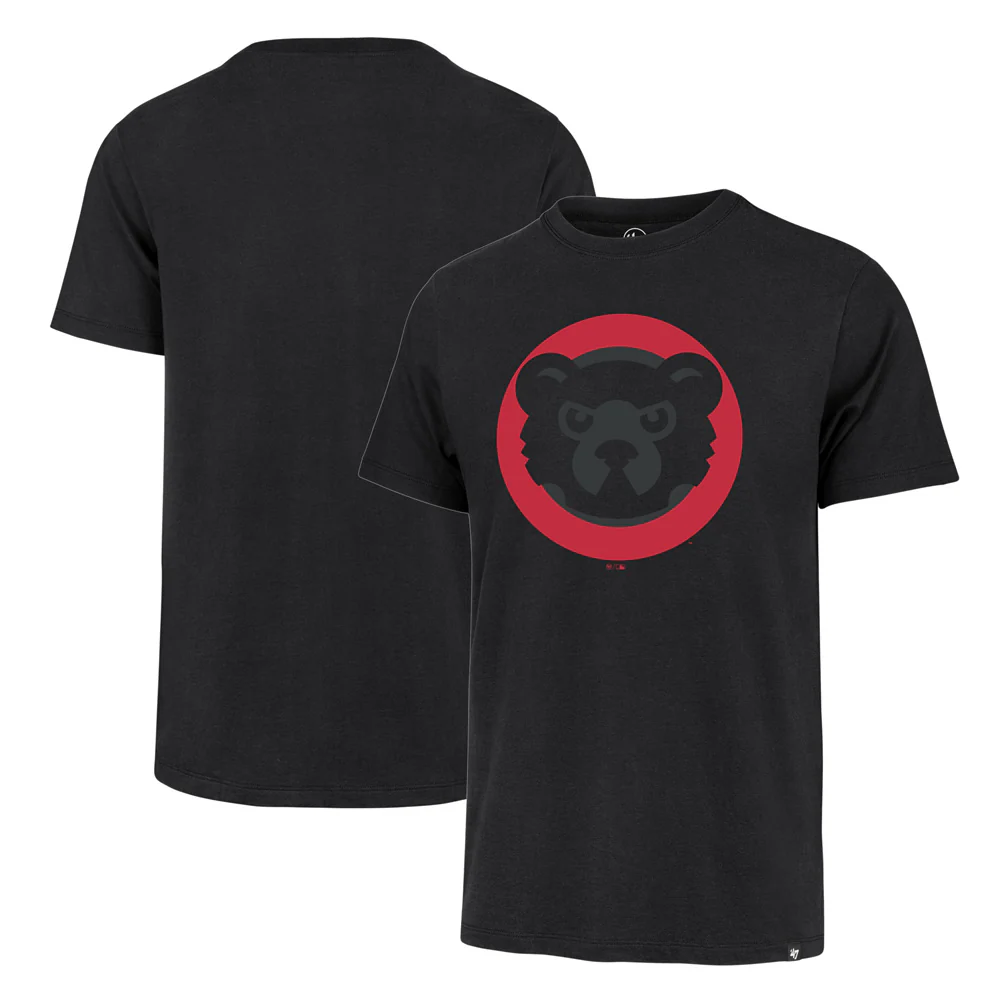 MLB Chicago Cubs '47 Throwback Pop Imprint Franklin T-Shirt - Black