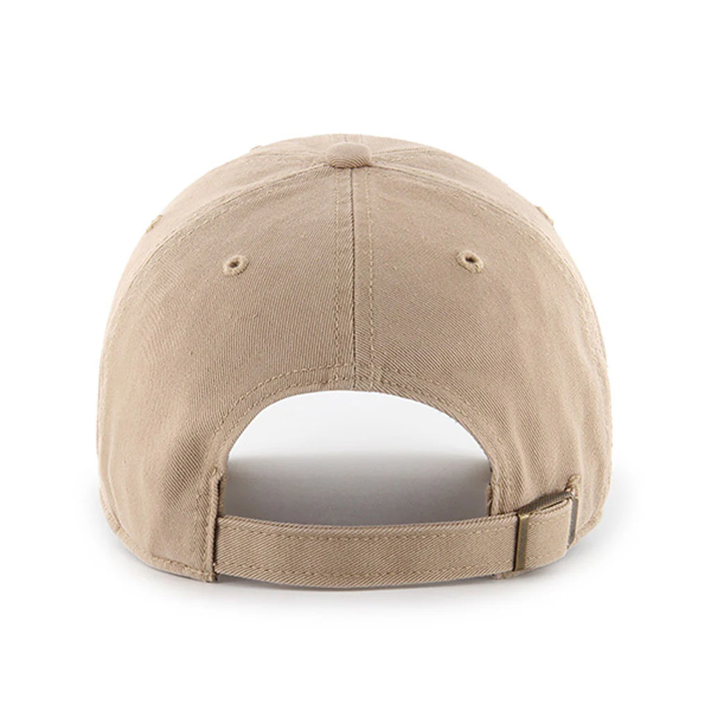MLB Chicago Cubs '47 White Logo Clean Up Adjustable Hat - Khaki - Image 2
