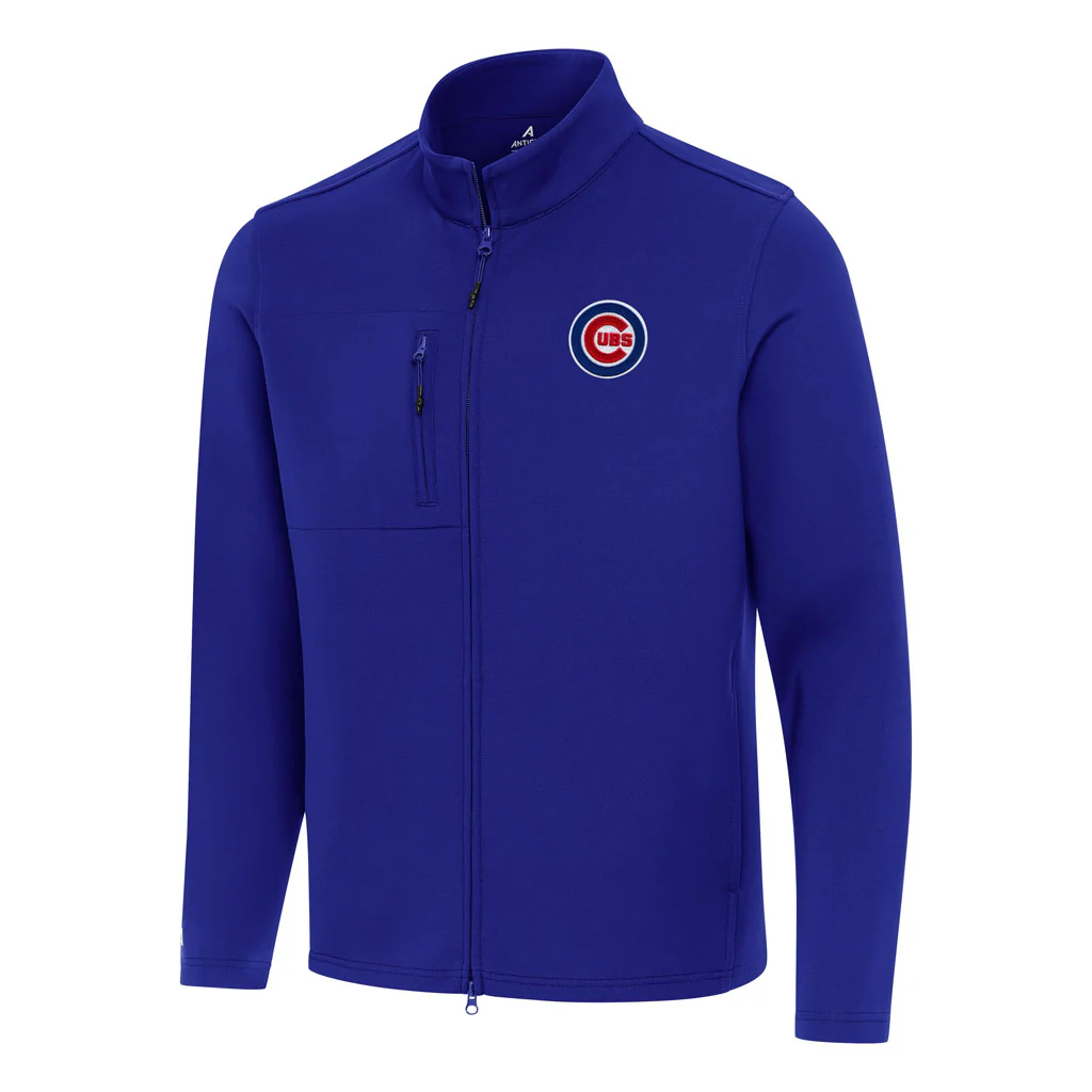 MLB Chicago Cubs Antigua Objection DBP Full Zip Jacket - Blue