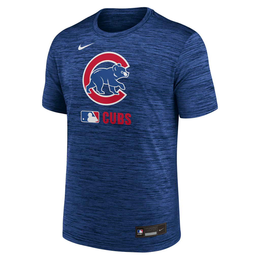 MLB Chicago Cubs Authentic Collection Velocity T-Shirt - Blue - Image 2