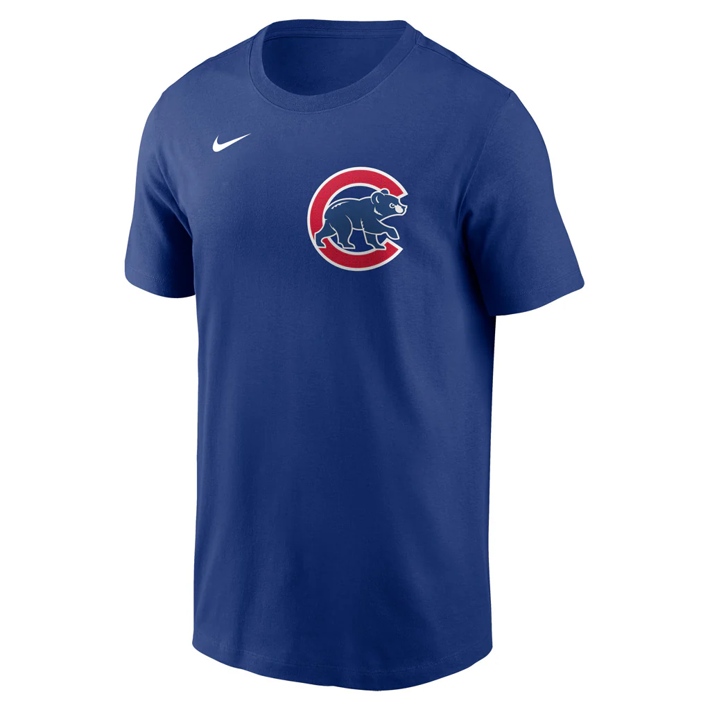 MLB Chicago Cubs Dansby Swanson Nike FUSE Name & Number T-Shirt - Blue - Image 2