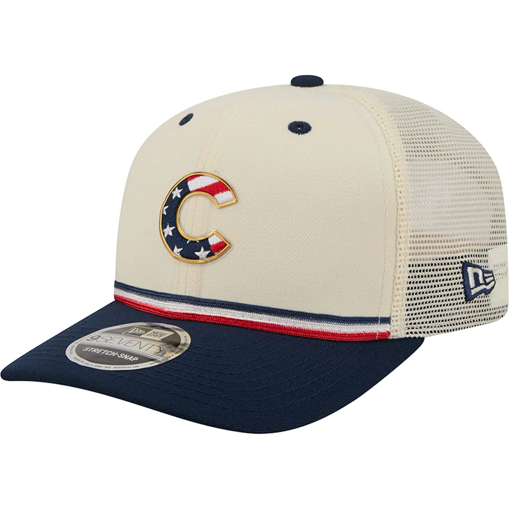 MLB Chicago Cubs New Era 2026 4th of July 9SEVENTY Stretch Snapback Hat - Cream
