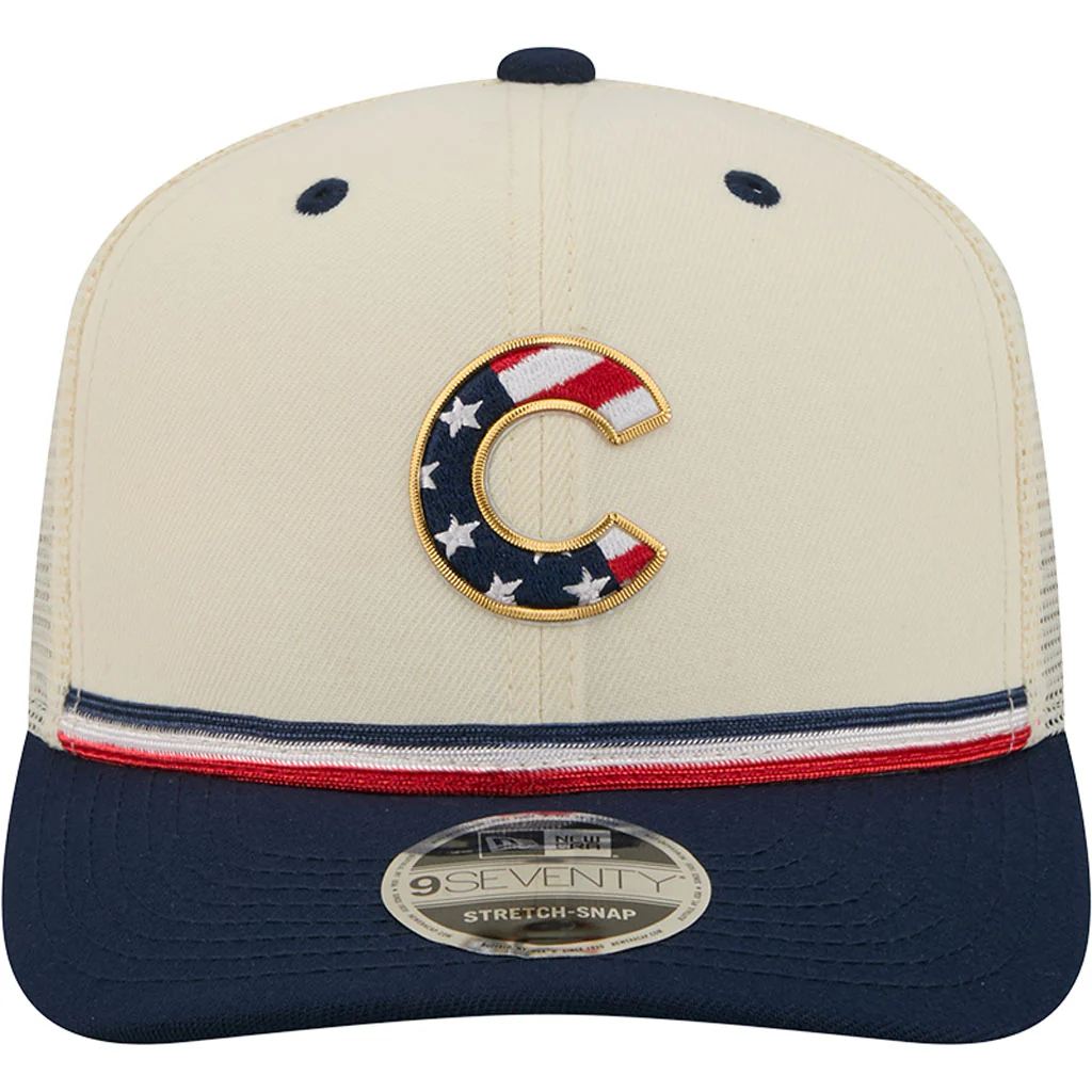 MLB Chicago Cubs New Era 2026 4th of July 9SEVENTY Stretch Snapback Hat - Cream - Image 3