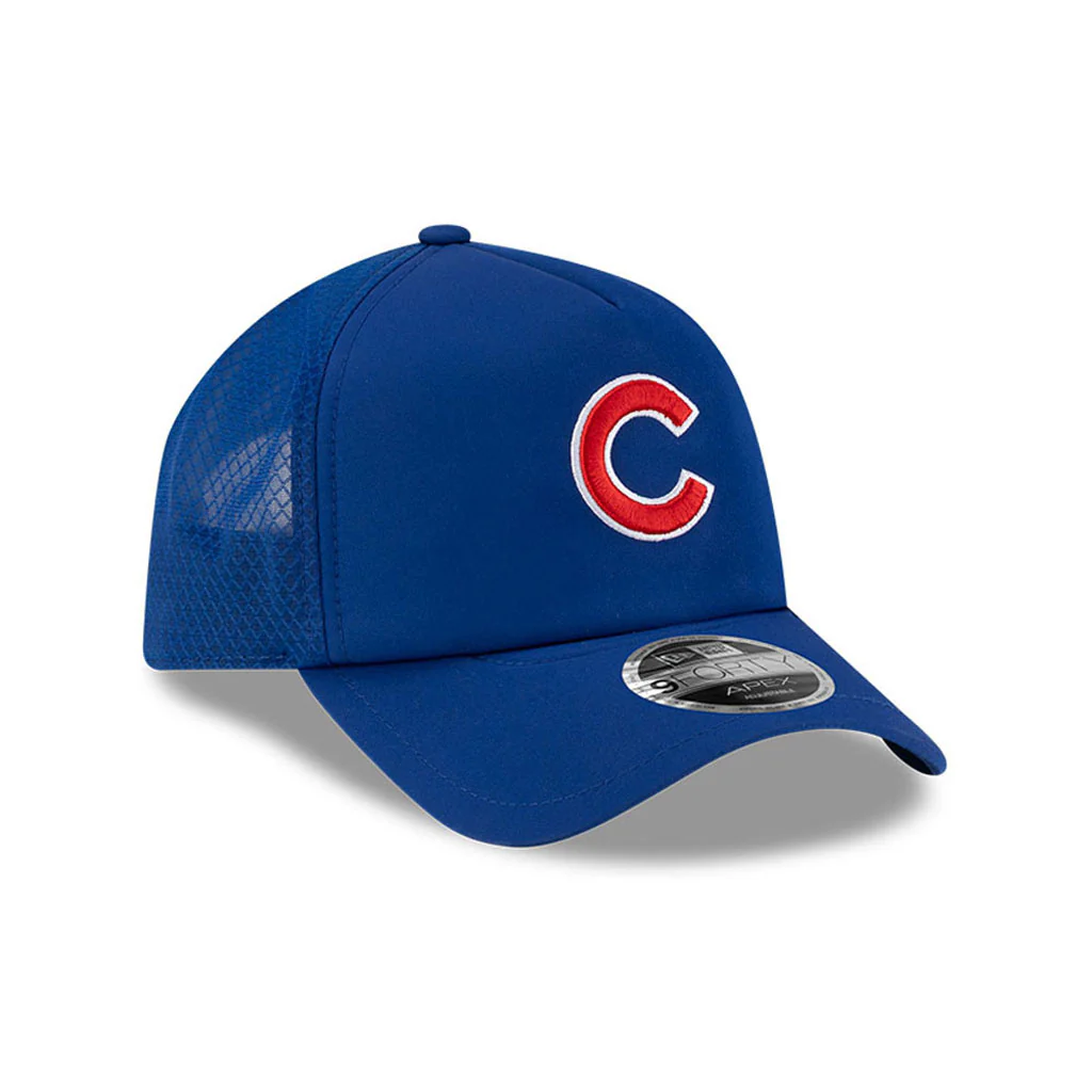 MLB Chicago Cubs New Era Batting Practice Apex 9FORTY Snapback Hat - Blue - Image 2