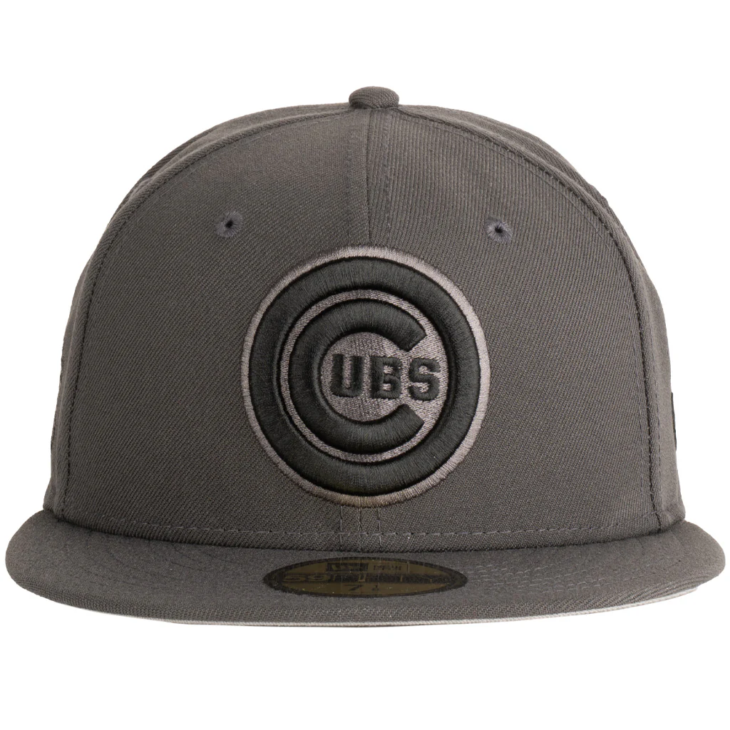 MLB Chicago Cubs New Era Tonal Graphite 59FIFTY Fitted Hat - Graphite - Image 2