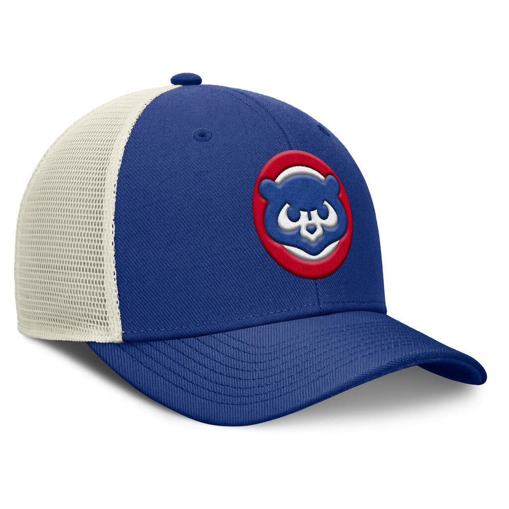 MLB Chicago Cubs Nike Cooperstown Trucker Snapback Hat - Blue - Image 3
