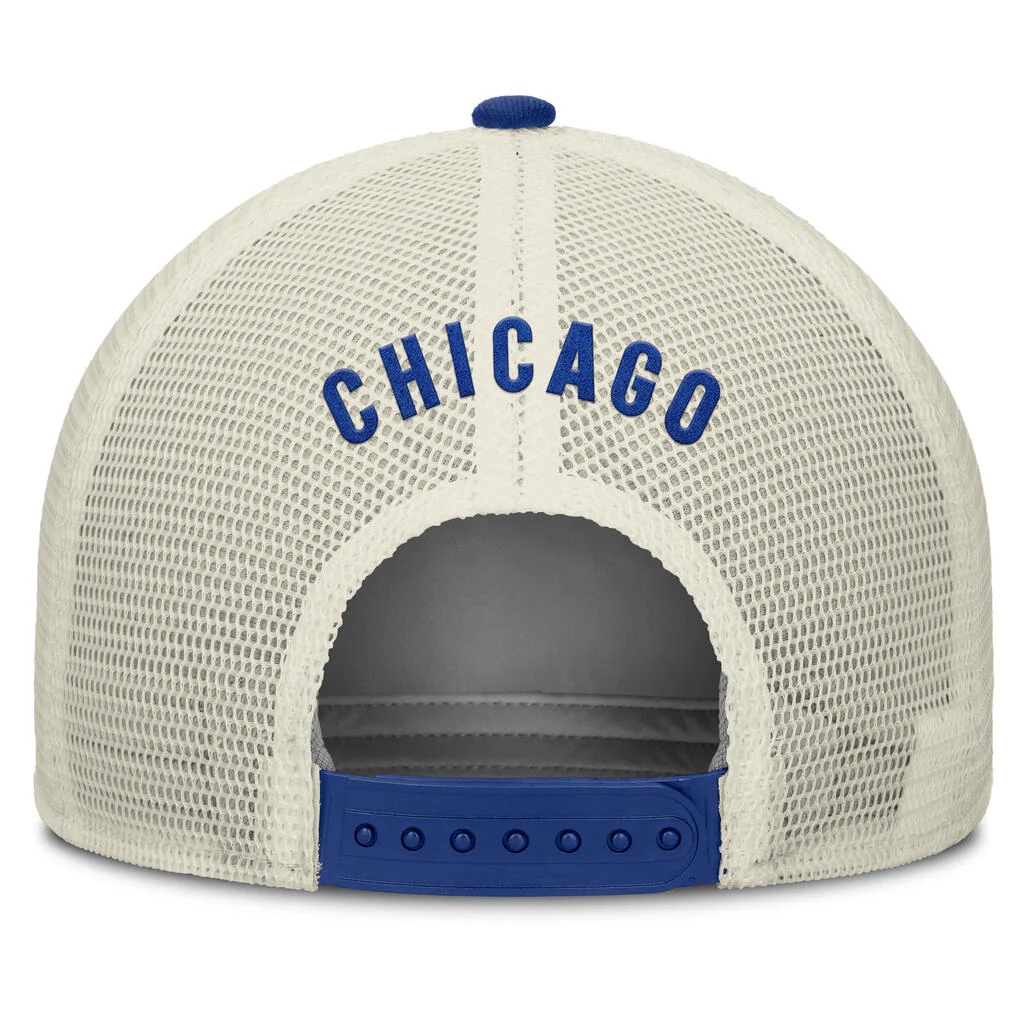 MLB Chicago Cubs Nike Cooperstown Trucker Snapback Hat - Blue - Image 4