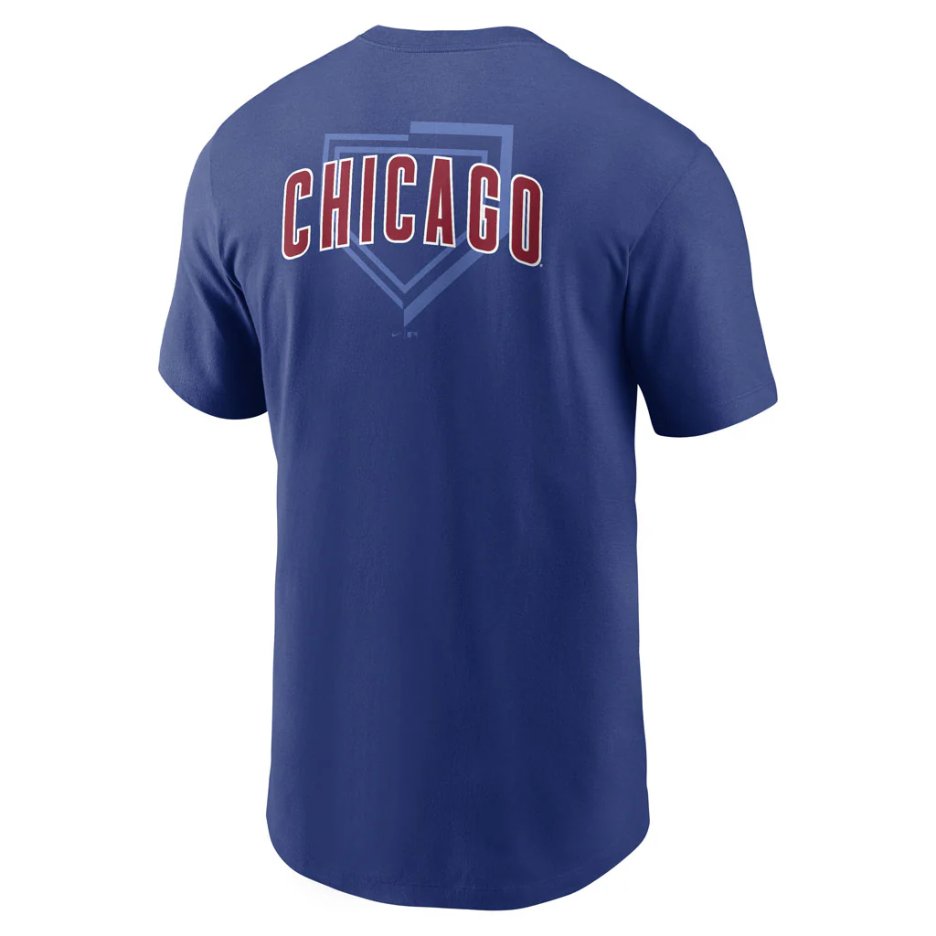 MLB Chicago Cubs Nike Two-Hit Cotton T-shirt - Blue - Image 3
