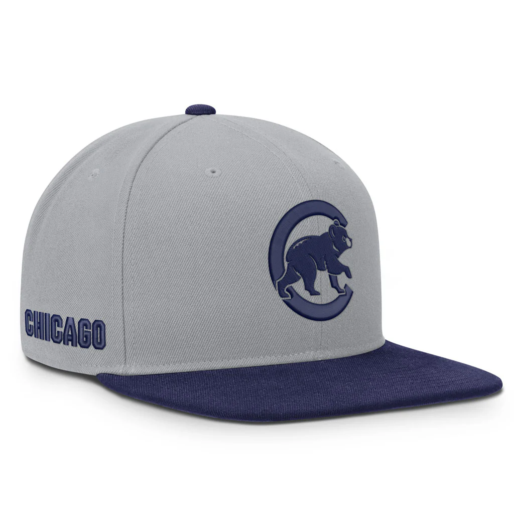 MLB Chicago Cubs Nike Two-Tone Primetime Pro Snapback Hat - Graphite - Image 2