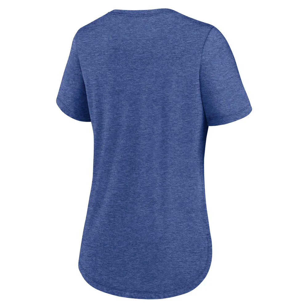 MLB Chicago Cubs Women's Nike Cooperstown Tri-Blend T-Shirt - Blue - Image 3