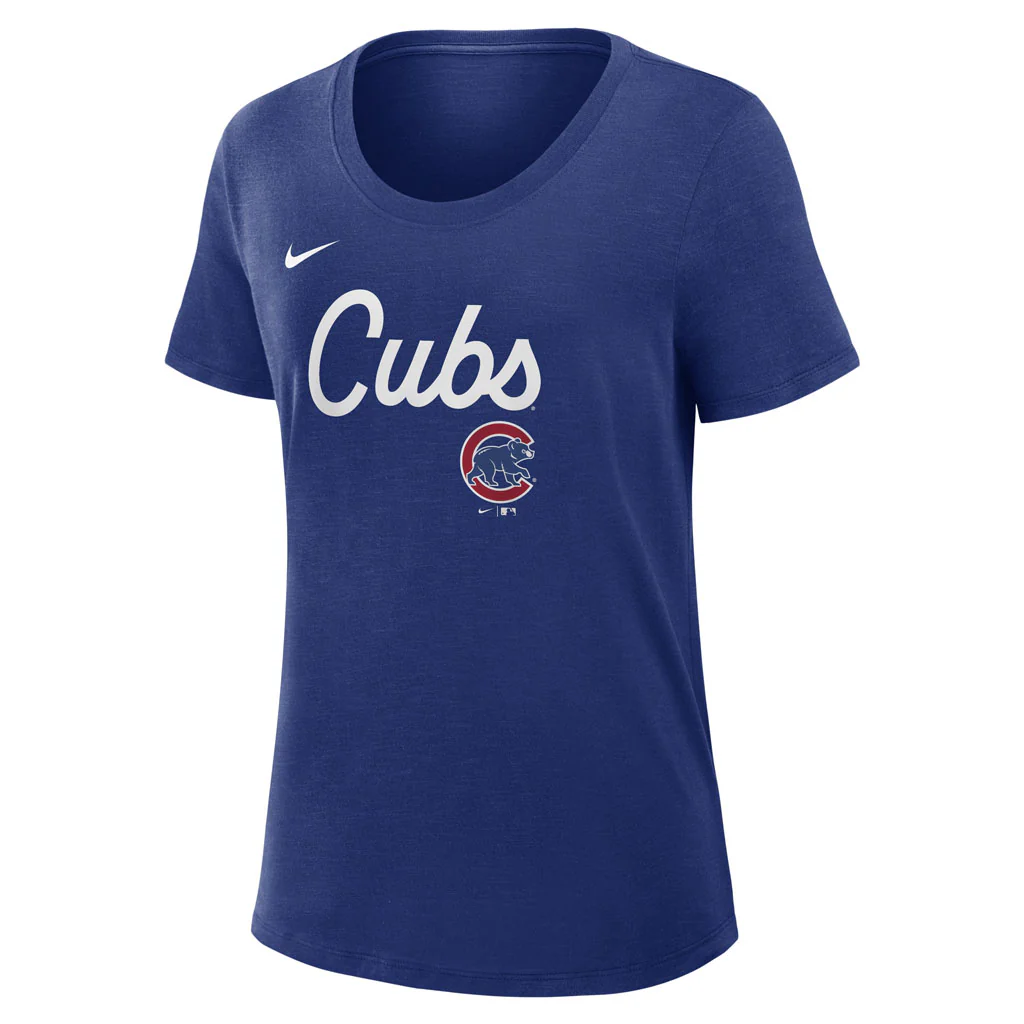 MLB Chicago Cubs Women's Nike Knockout Fashion T-Shirt - Blue - Image 2