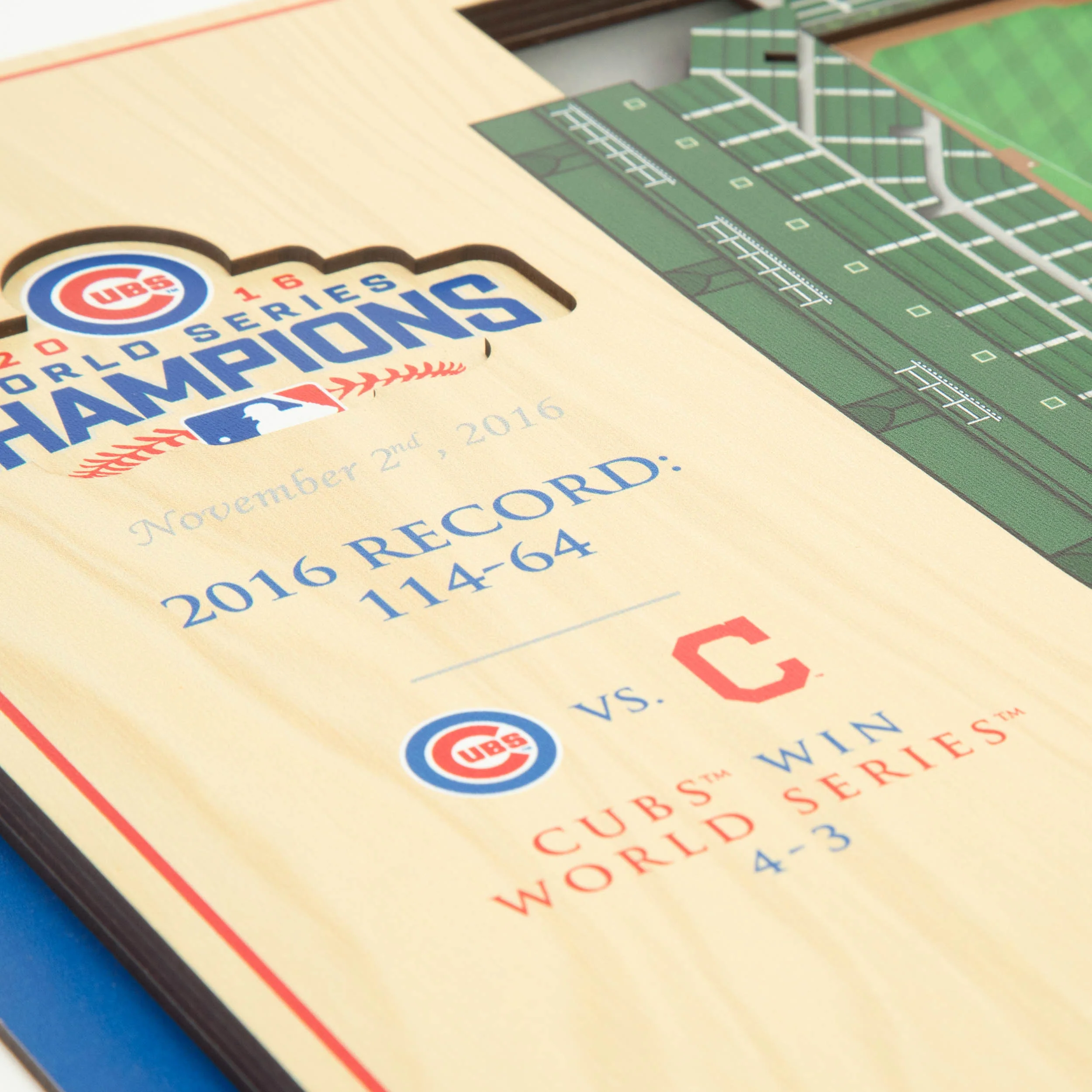 MLB Chicago Cubs You the Fan 2016 World Series 5-Layer 3D Stadium View Wall Art - Image 4