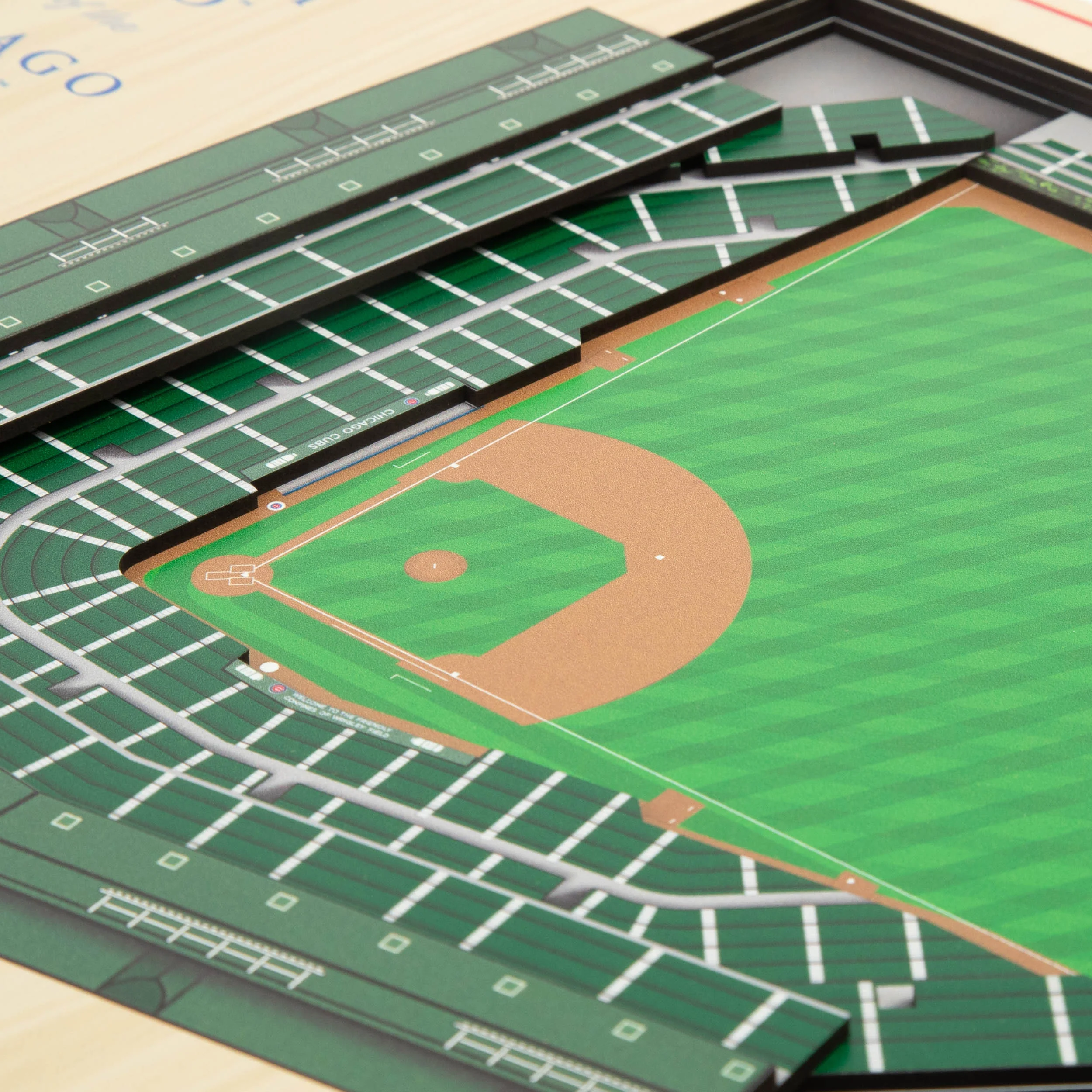 MLB Chicago Cubs You the Fan 5-Layer 3D Stadium View Wall Art - Image 3