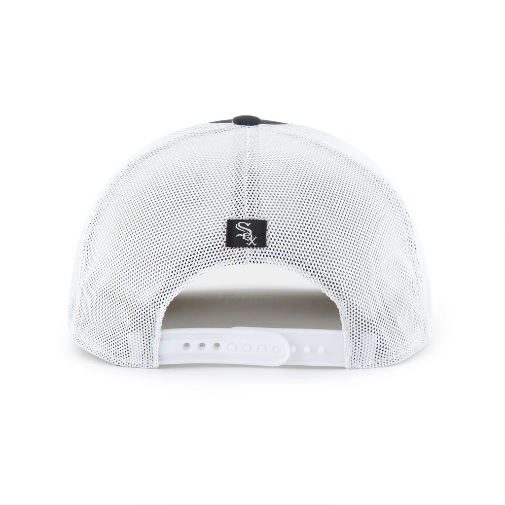 MLB Chicago White Sox '47 Scratch Brrr Trucker Snapback Hat - Black - Image 2