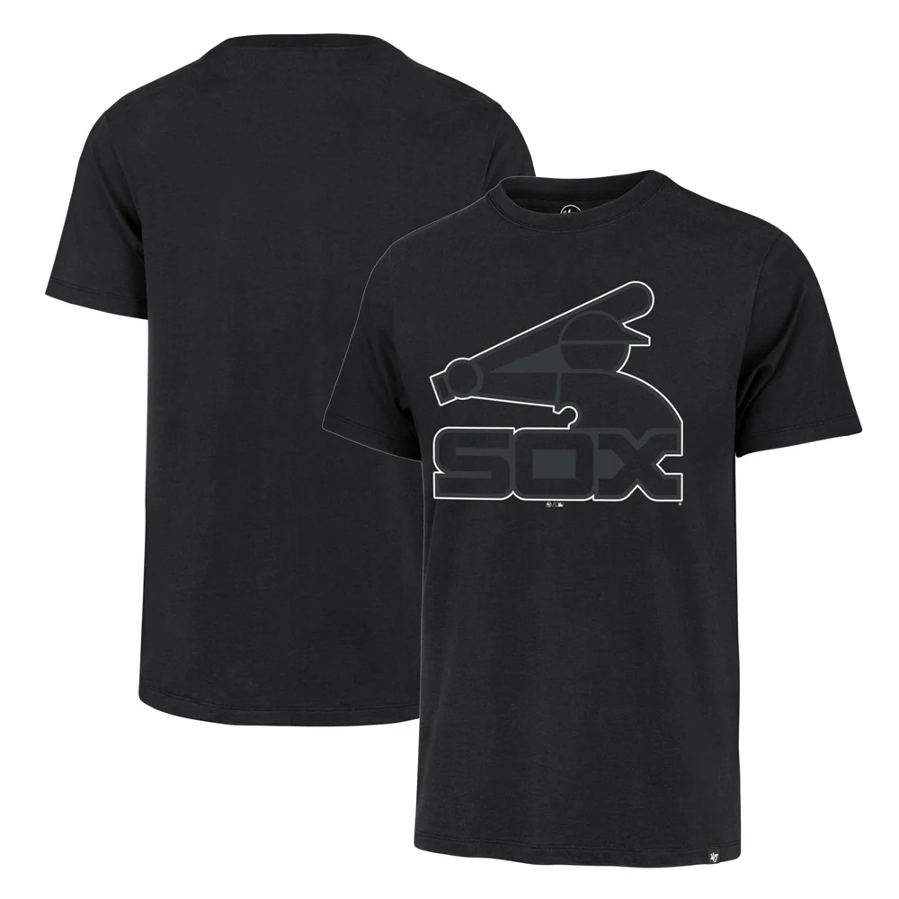 MLB Chicago White Sox '47 Throwback Pop Imprint Franklin T-Shirt - Black