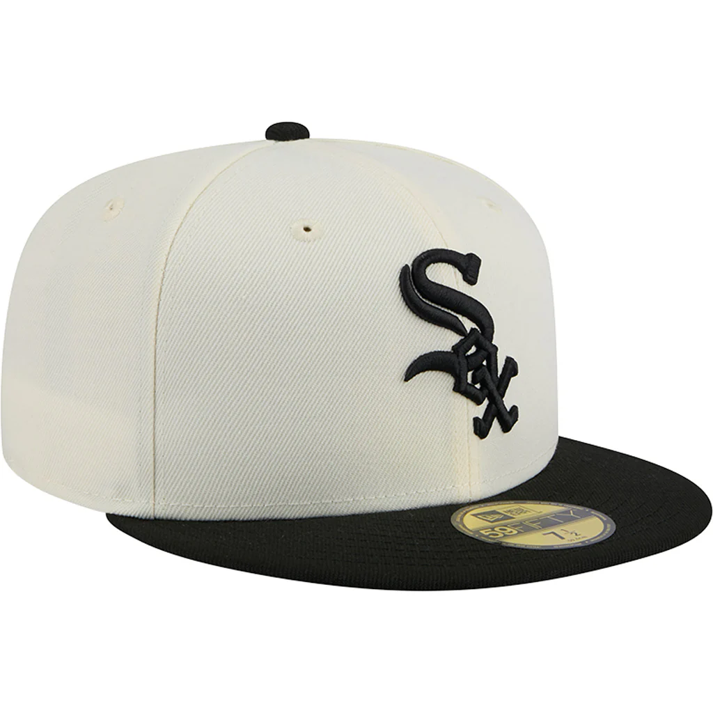 MLB Chicago White Sox New Era Two-Tone Chrome OTC 59FIFTY Fitted Hat - Chrome - Image 2