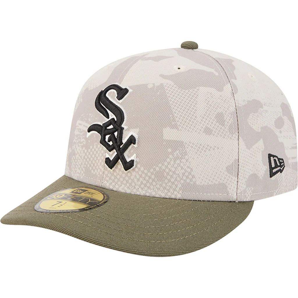 MLB Chicago White Sox New Era 2025 Armed Forces Day 59FIFTY Fitted Hat - Stone - Image 2